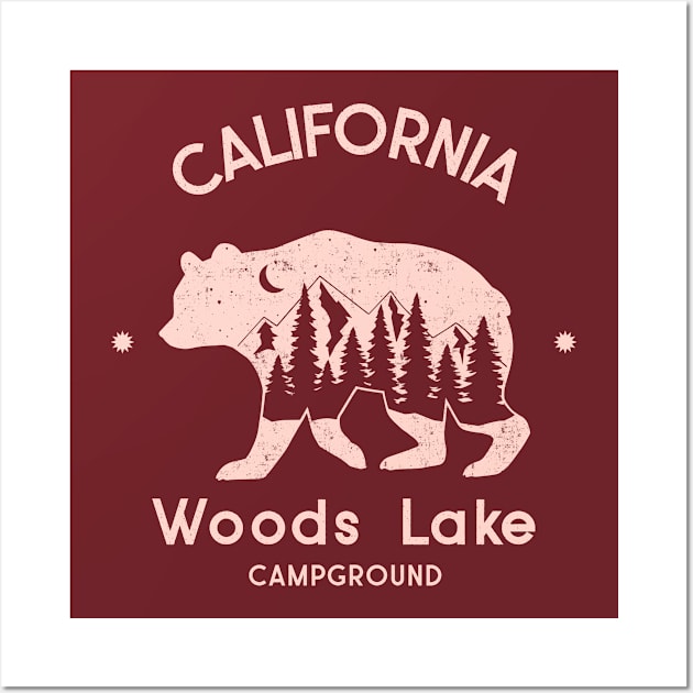 Woods Lake Campground Shirt Wall Art by California Outdoors